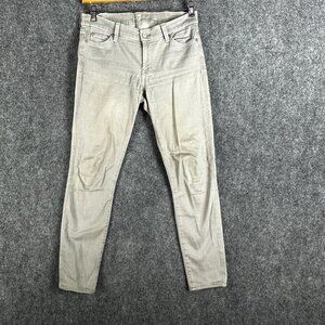 7 For All Mankind Jeans Womens 28 The Skinny Gray Cotton Stretch Pockets